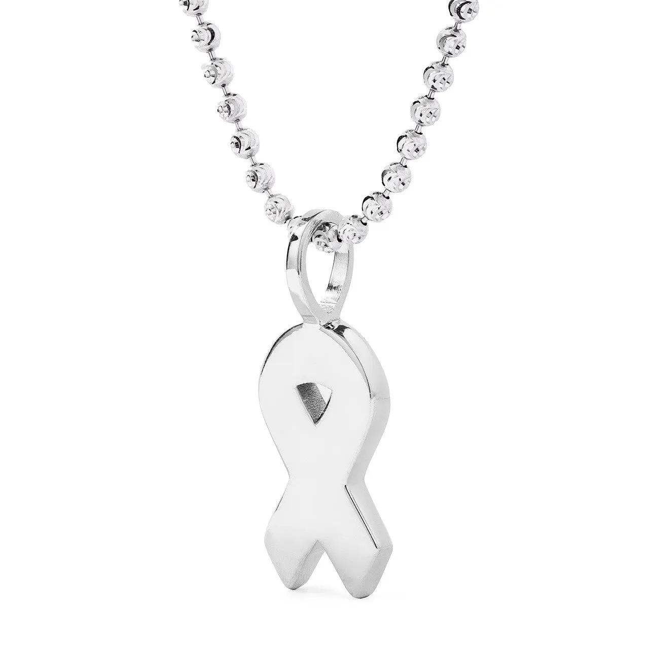 14K Customizable Gold and Enamel Cancer Awareness Ribbon