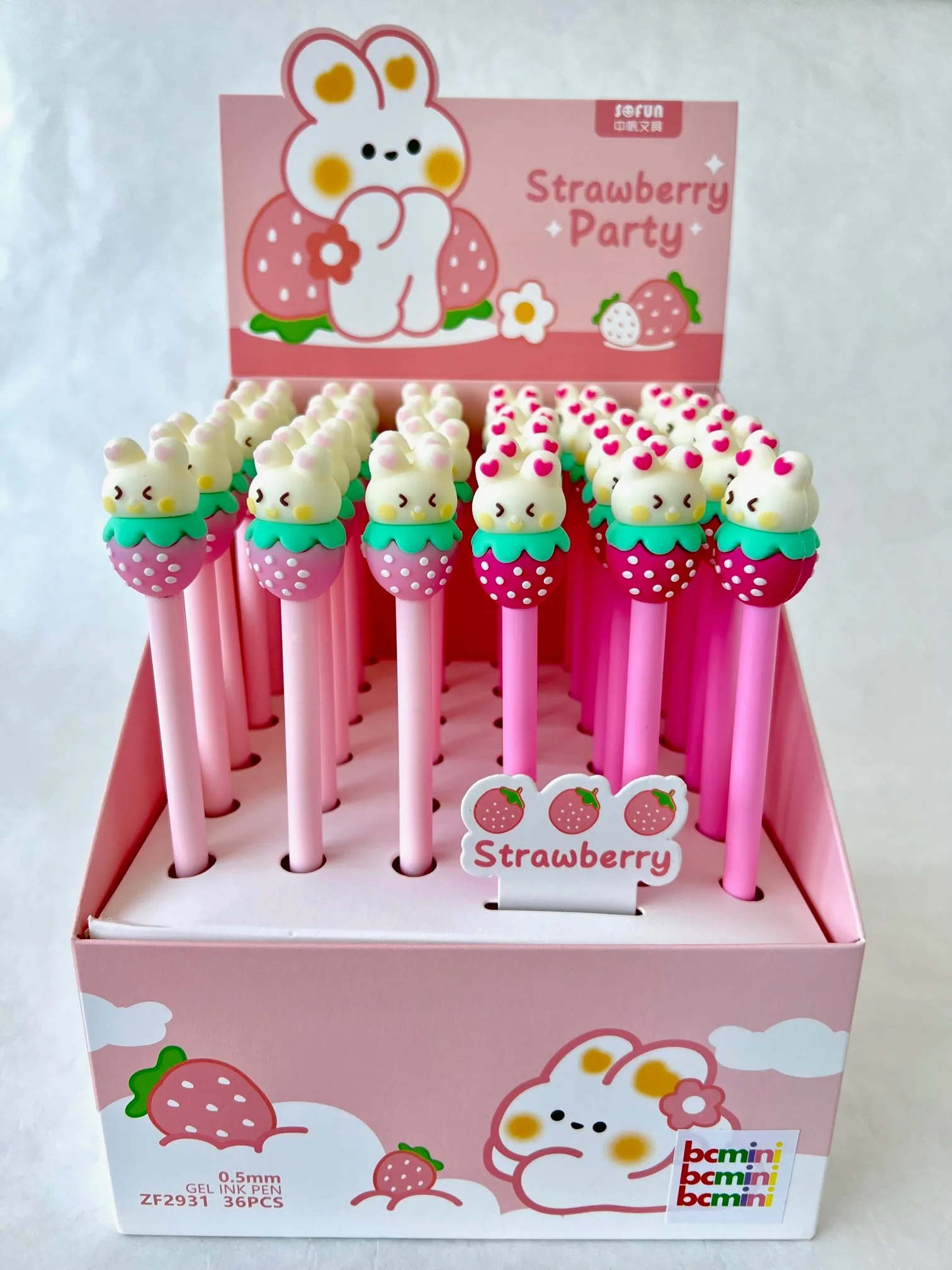 22517 STRAWBERRY RABBIT GEL PEN-36