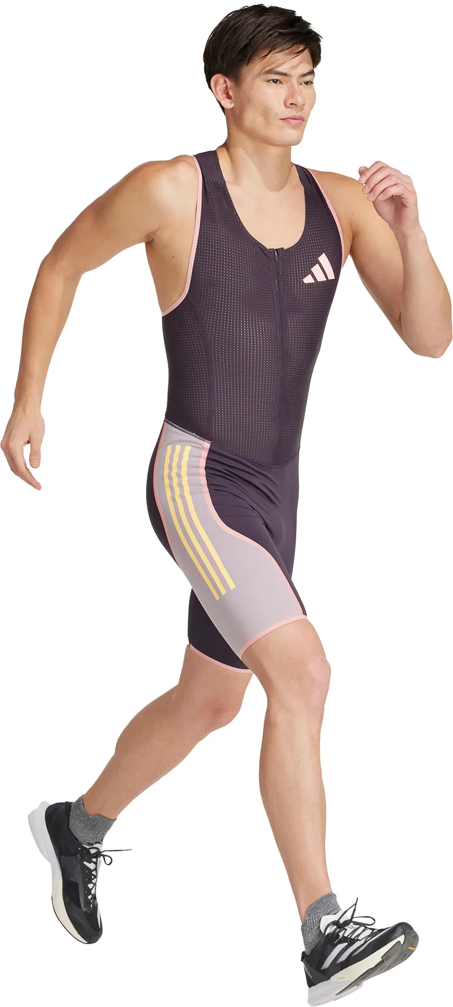 adidas Adizero Promo Sleeveless Mens Running Suit - Purple