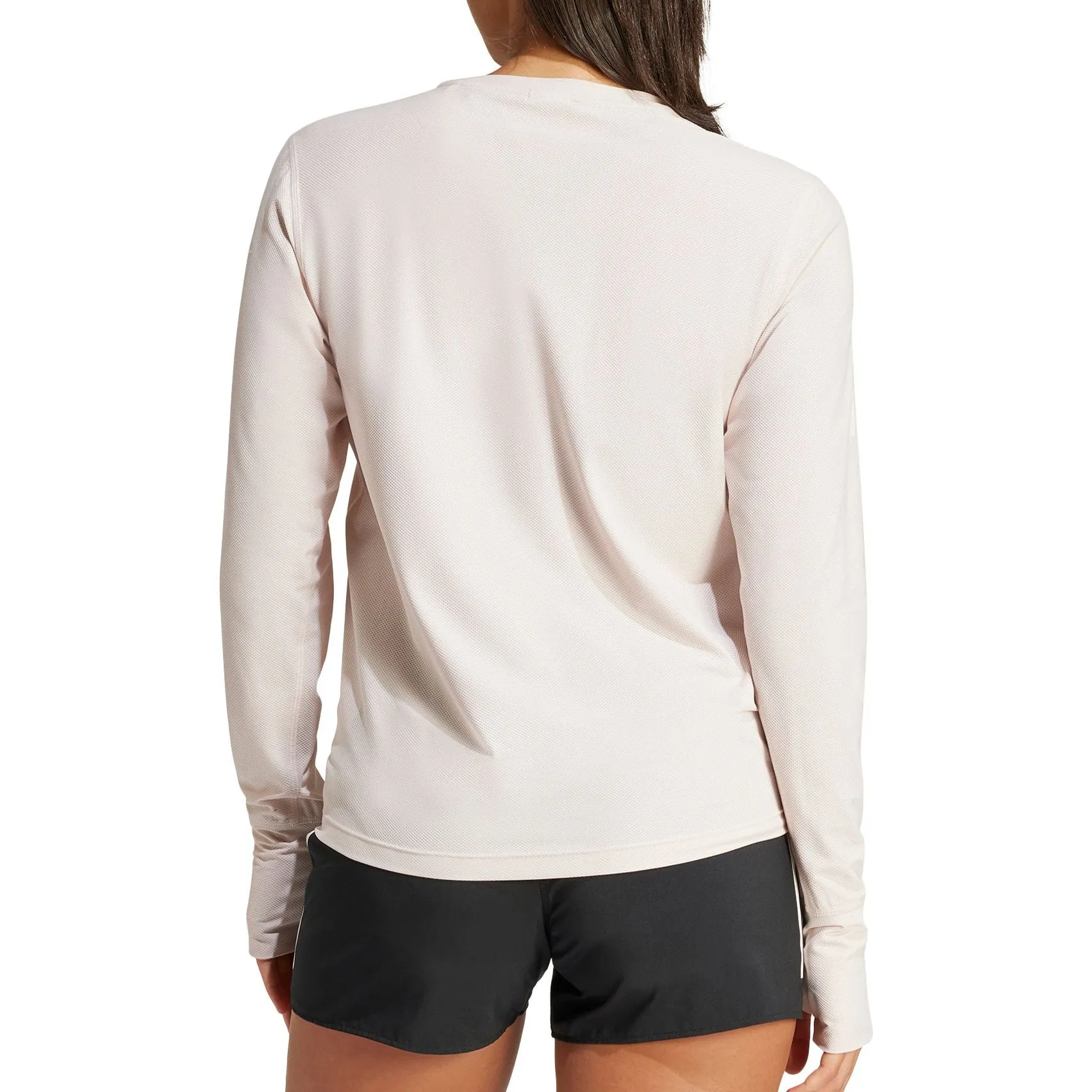 adidas Own The Run Long Sleeve Womens Running Top - Pink