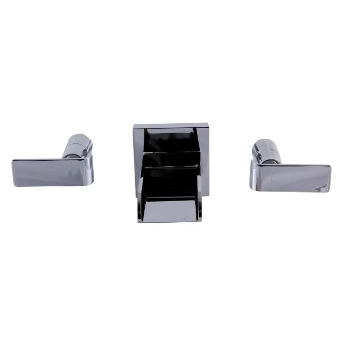 ALFI brand AB1796-PC Polished Chrome Widespread Wall Mounted Modern Waterfall Bathroom Faucet