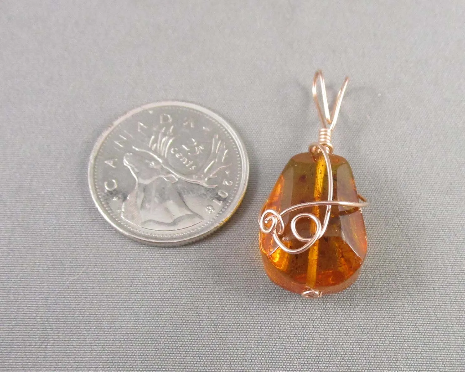 Amber Pendant (14KGF) B028-2