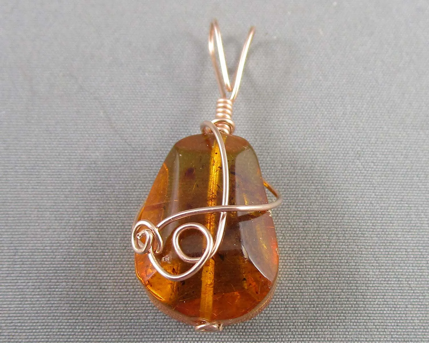 Amber Pendant (14KGF) B028-2