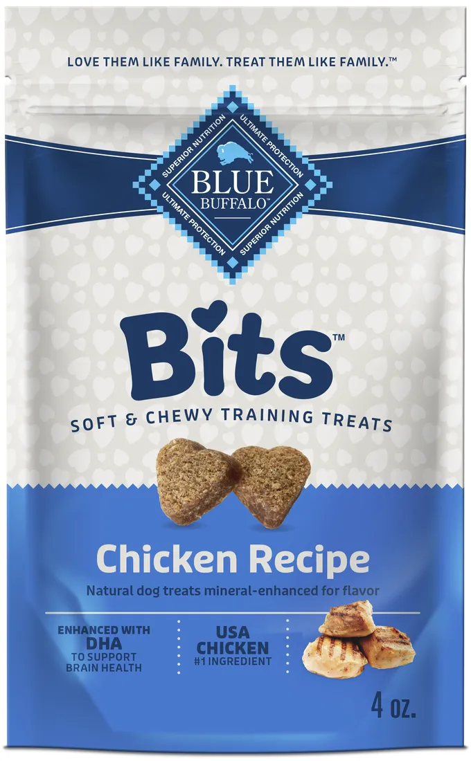 Blue Buffalo Bits Tasty Chicken Recipe Soft-Moist Training Dog Treats