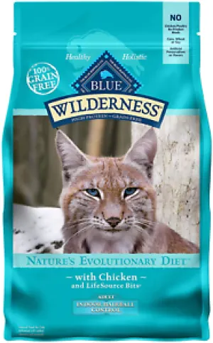 Blue Buffalo Wilderness Grain Free Indoor Hairball Control Chicken Recipe