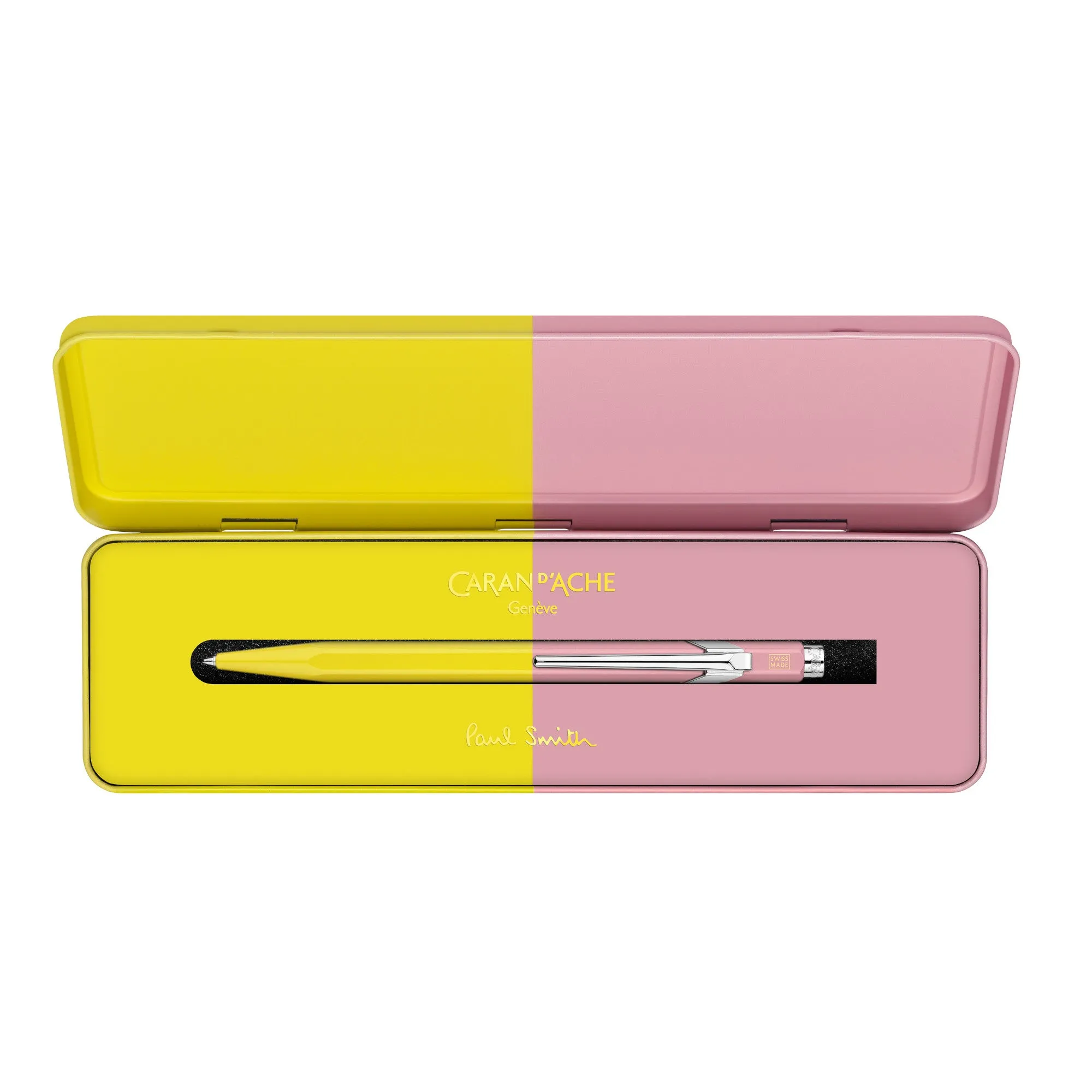 Caran d'Ache Paul Smith 849 Ballpoint Pen - Chartreuse / Rose (Special Edition)