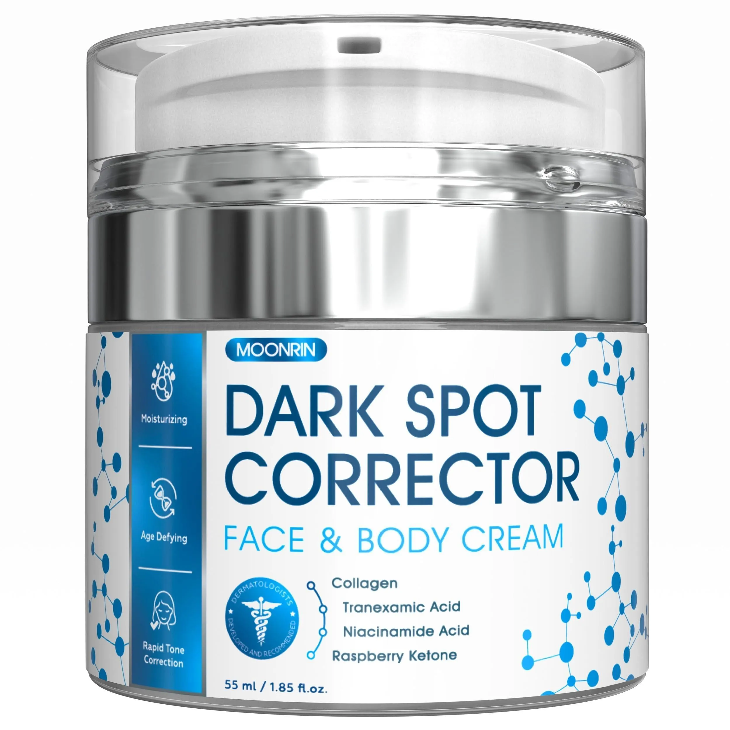 Dark Spot Remover for Face Body 1.85 fl oz 55 ml Moisturizing Skin with Collagen