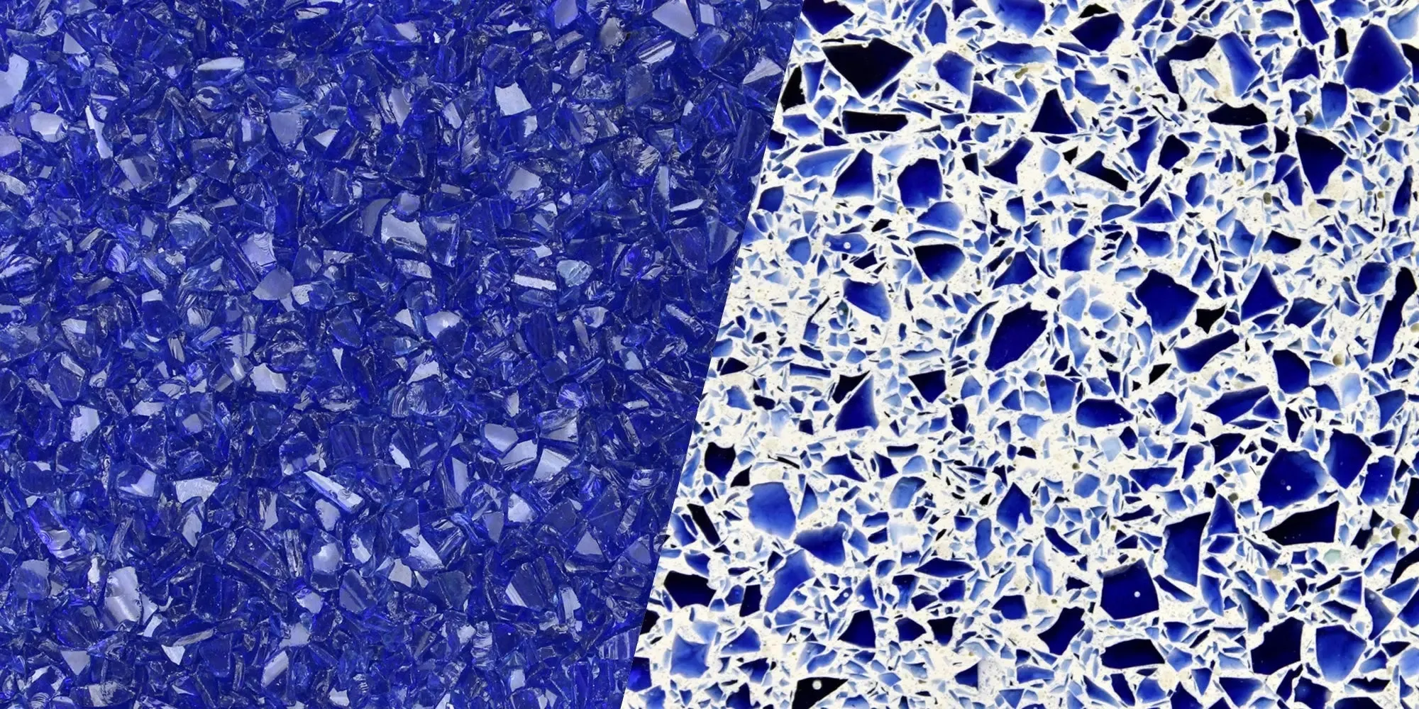 Decorative Crushed Aggregate for Concrete - Midnight Blue Glass