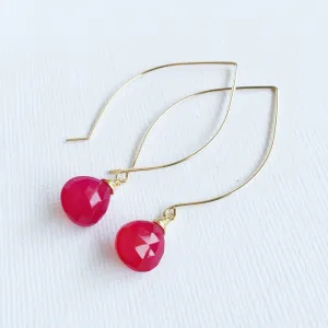 Earring Kalena - Ruby chalcedony (E252)