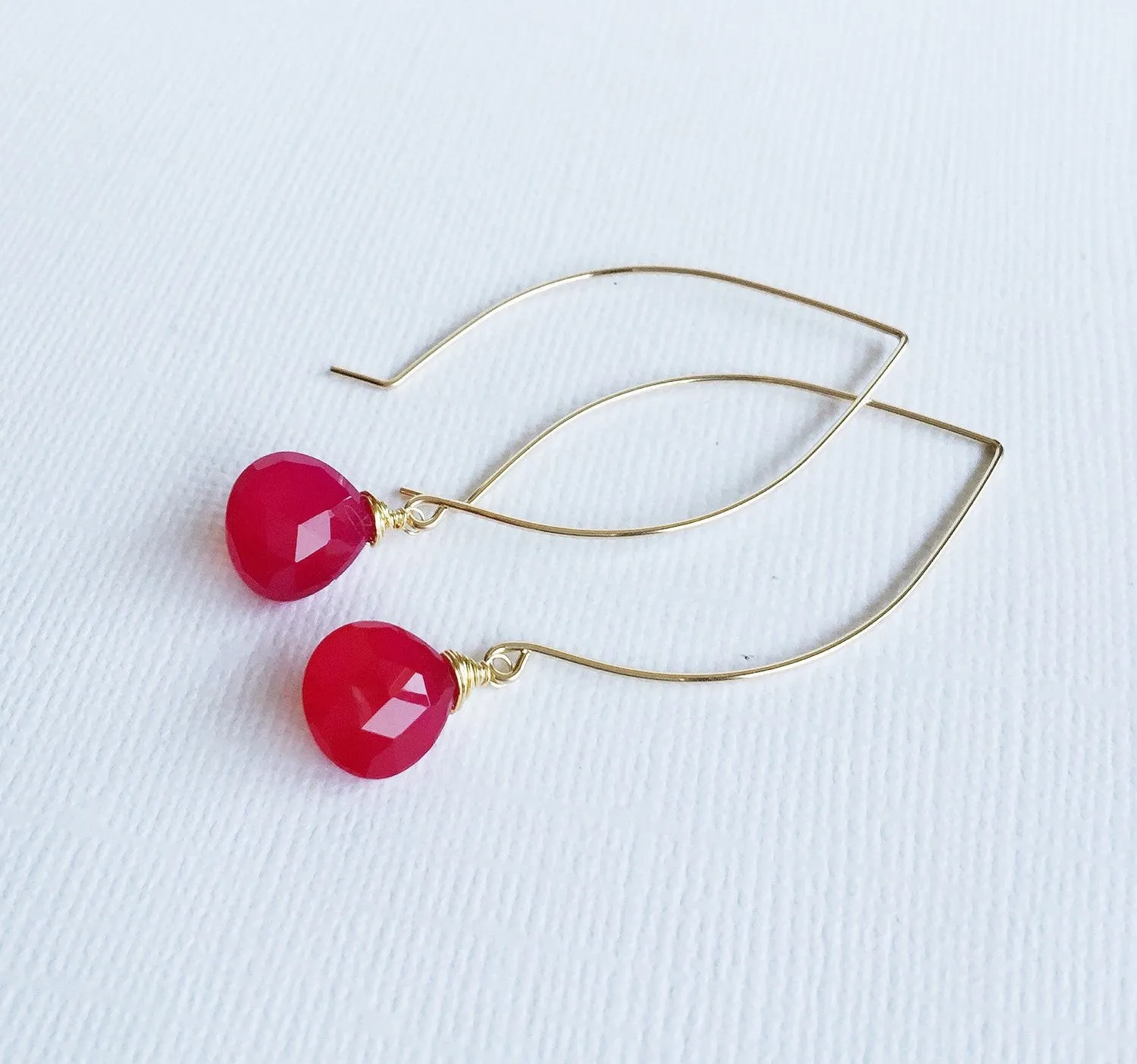 Earring Kalena - Ruby chalcedony (E252)