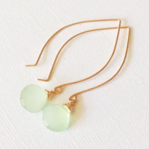 Earrings Kalena - mint chalcedony (E200)