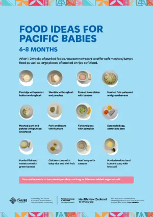 Food ideas for Pacific babies 6-8 months English HE2659