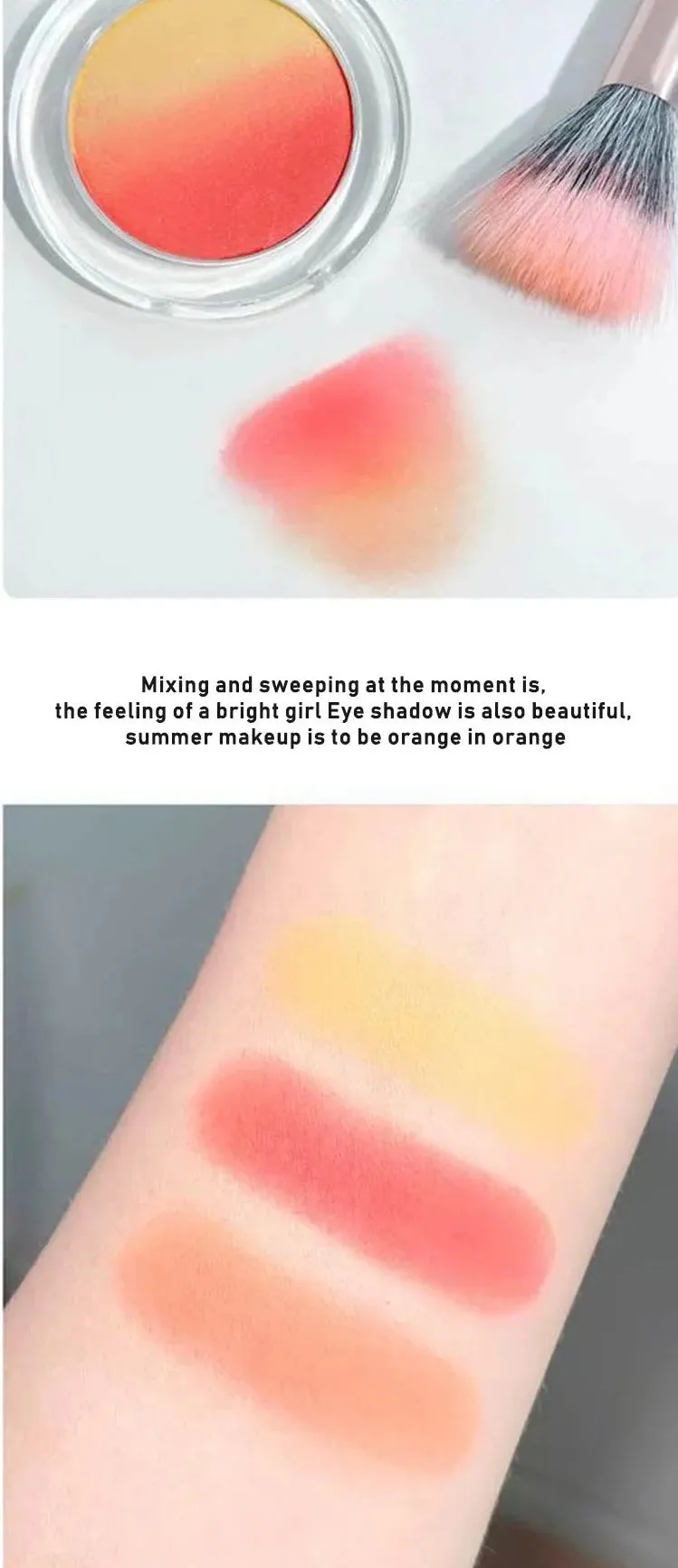 Gradient Blush Waterproof and Sweatproof Powder Fine and Easy to Color Dirty Tea Gradient Blush Palette