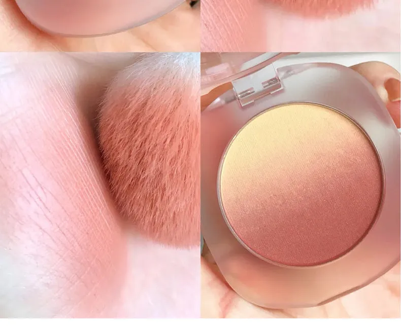 Gradient Blush Waterproof and Sweatproof Powder Fine and Easy to Color Dirty Tea Gradient Blush Palette