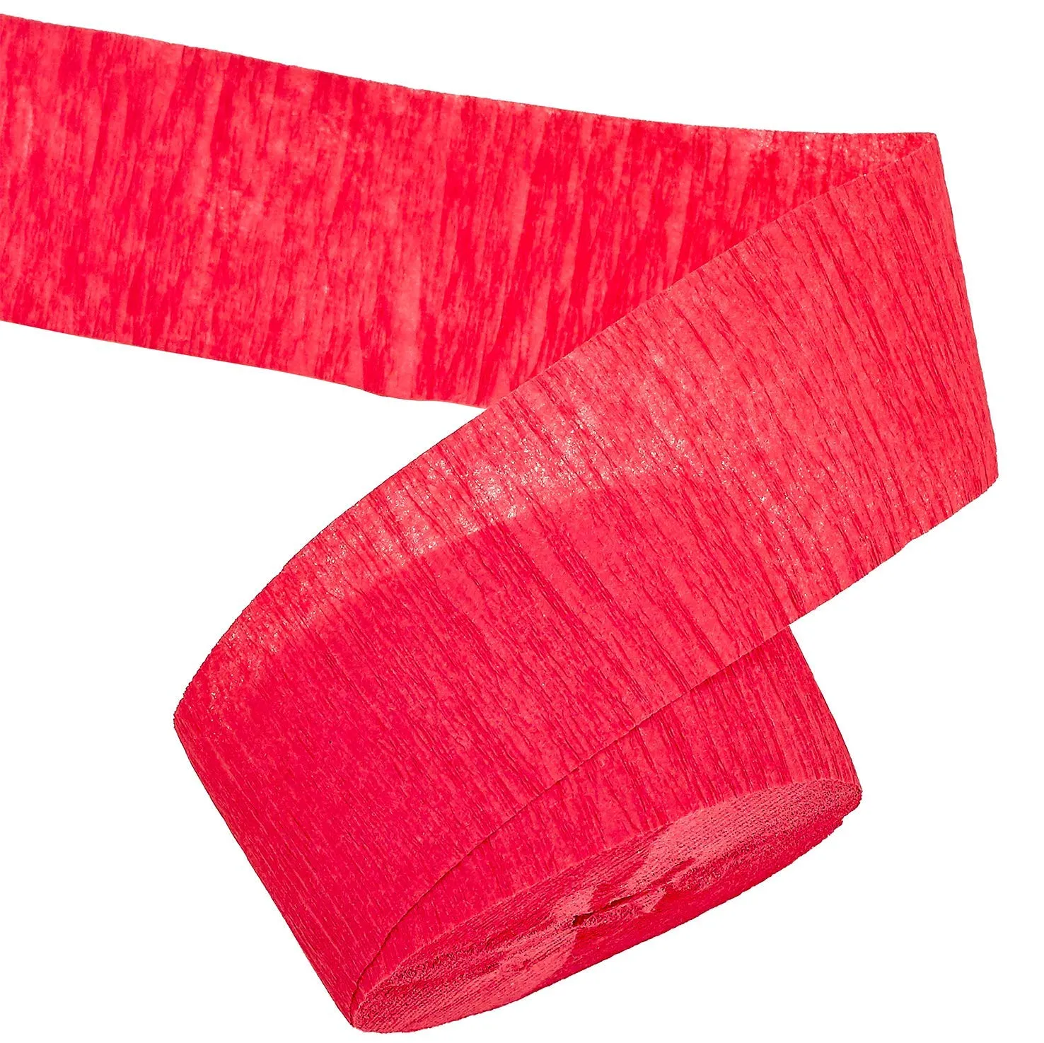 Kicko Classic Red Crepe Streamers - 2 Pack, 162 Feet x 1.75 Inches - for Kids, Party