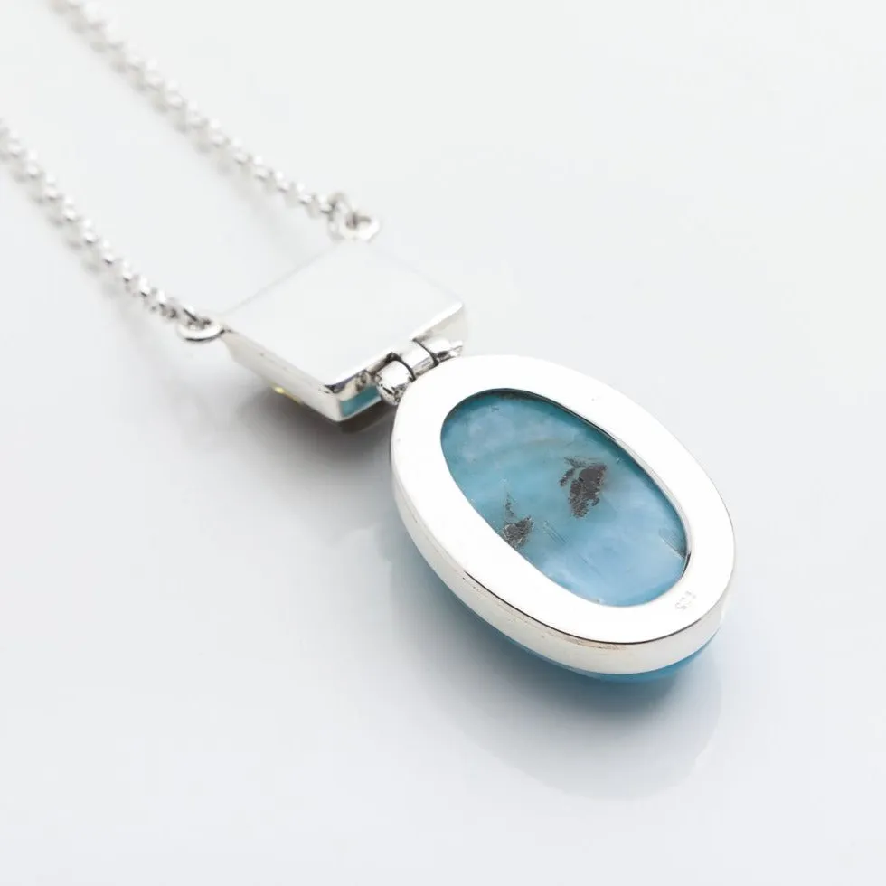 Larimar Amber Necklace Lanah