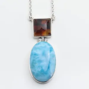 Larimar Amber Necklace Lanah