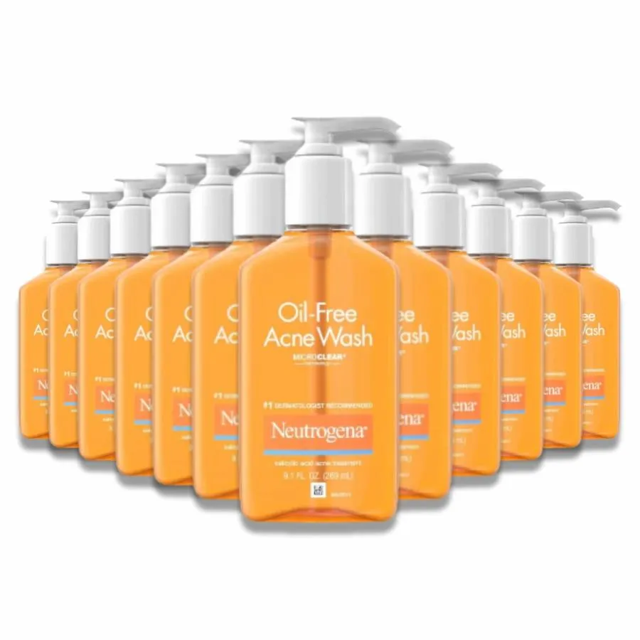 Neutrogena - Oil-Free Acne Wash - 9.10 Oz - 12 Pack