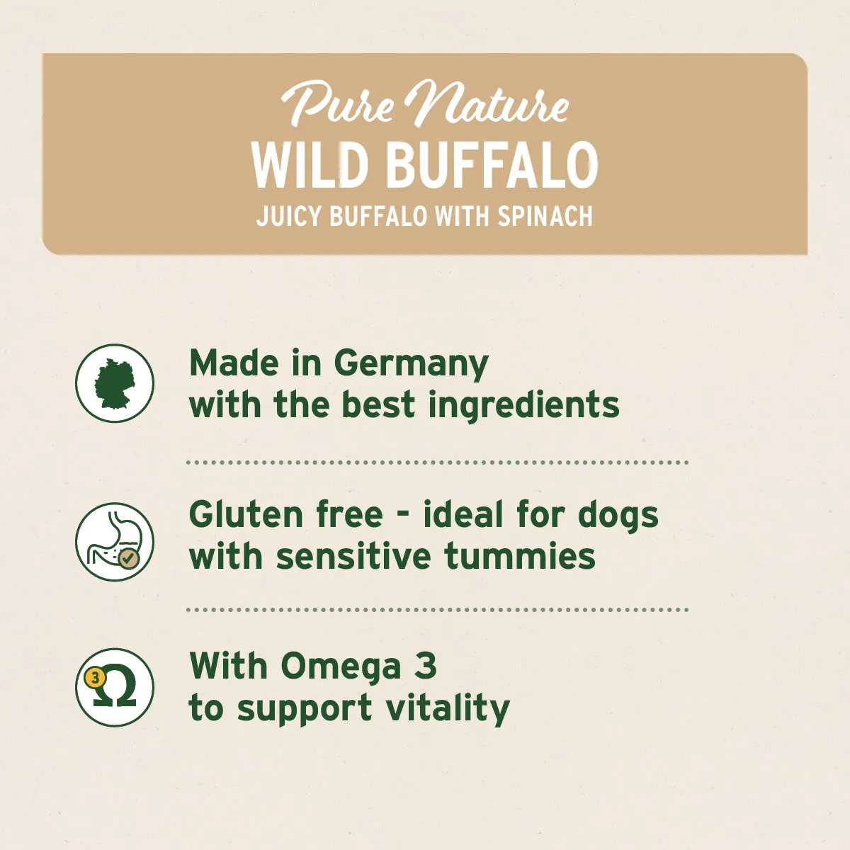 PureNature Wild Buffalo - Wet Food for Dogs - 6 x 400g