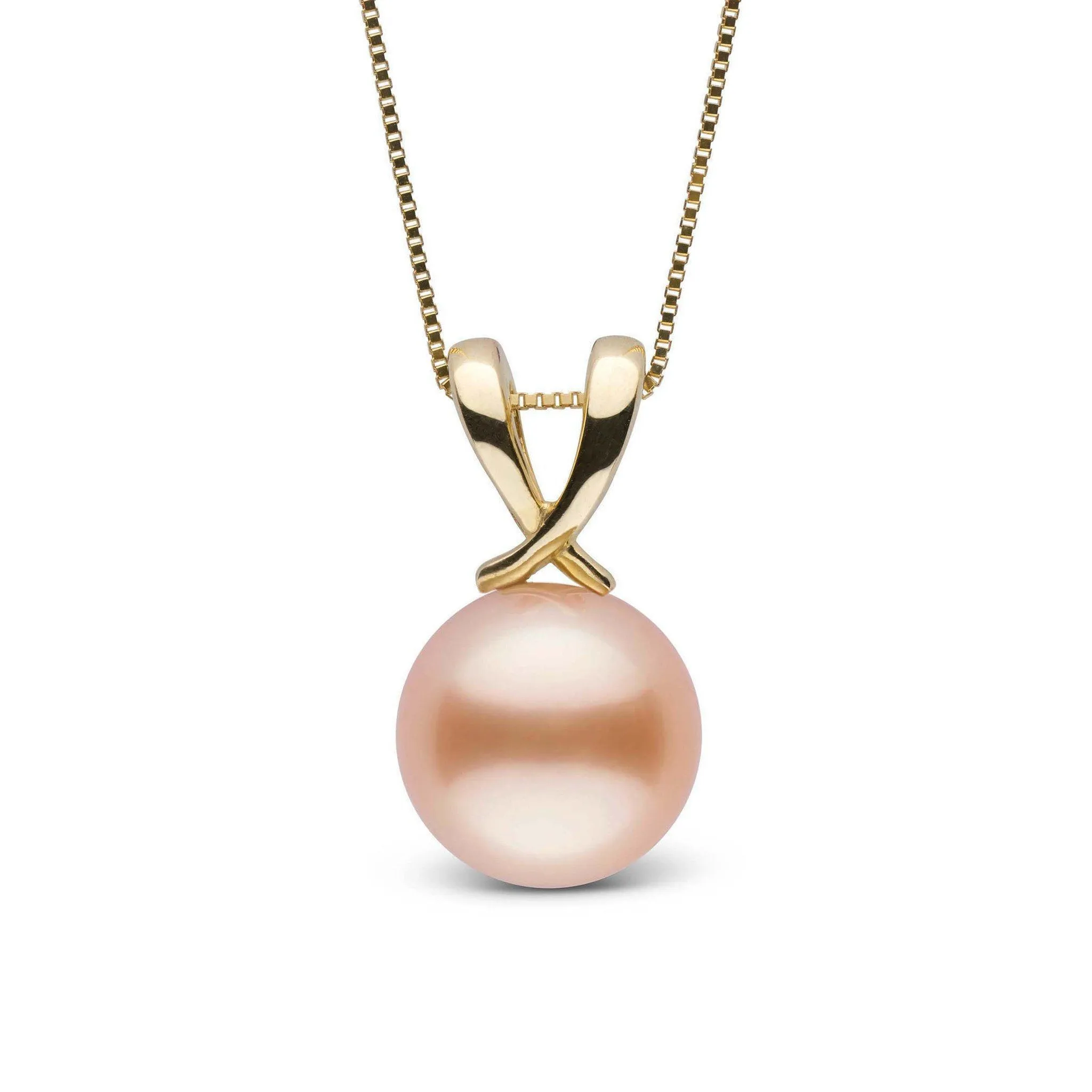 Ribbon Collection Pink to Peach 9.0-10.0 mm Freshadama Freshwater Pearl Pendant