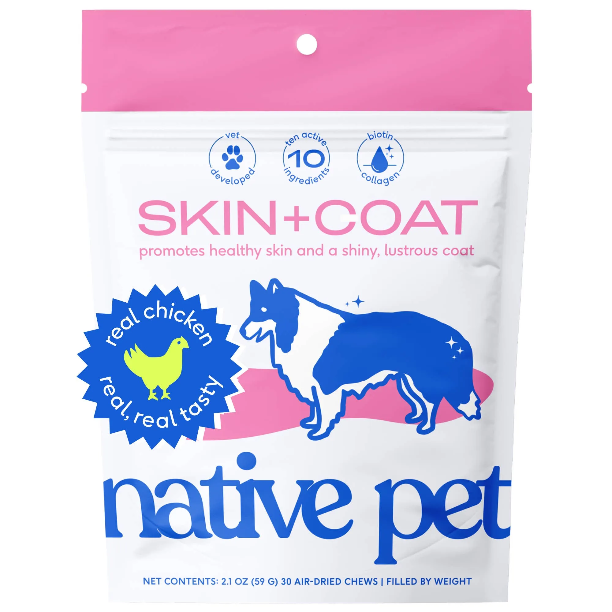 Skin   Coat Chews, Skin & Coat Supplement for Dogs, 60 ct.