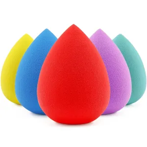 Spring 5 Pcs Makeup Sponges Set, Latex-Free, High-Density Wonder Blender Perfect for Liquid