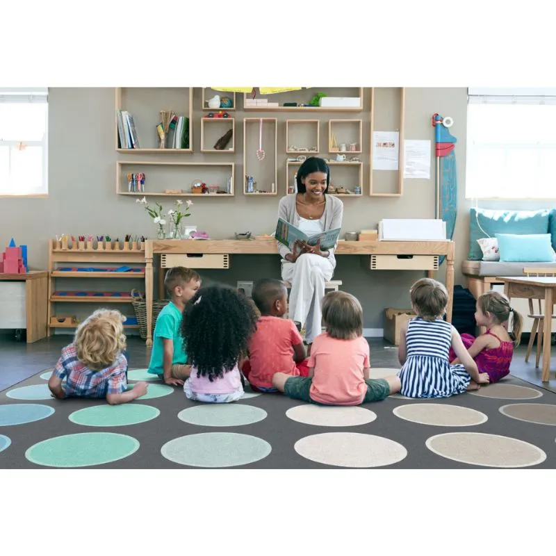 Tranquil Dots Classroom Seating Rug