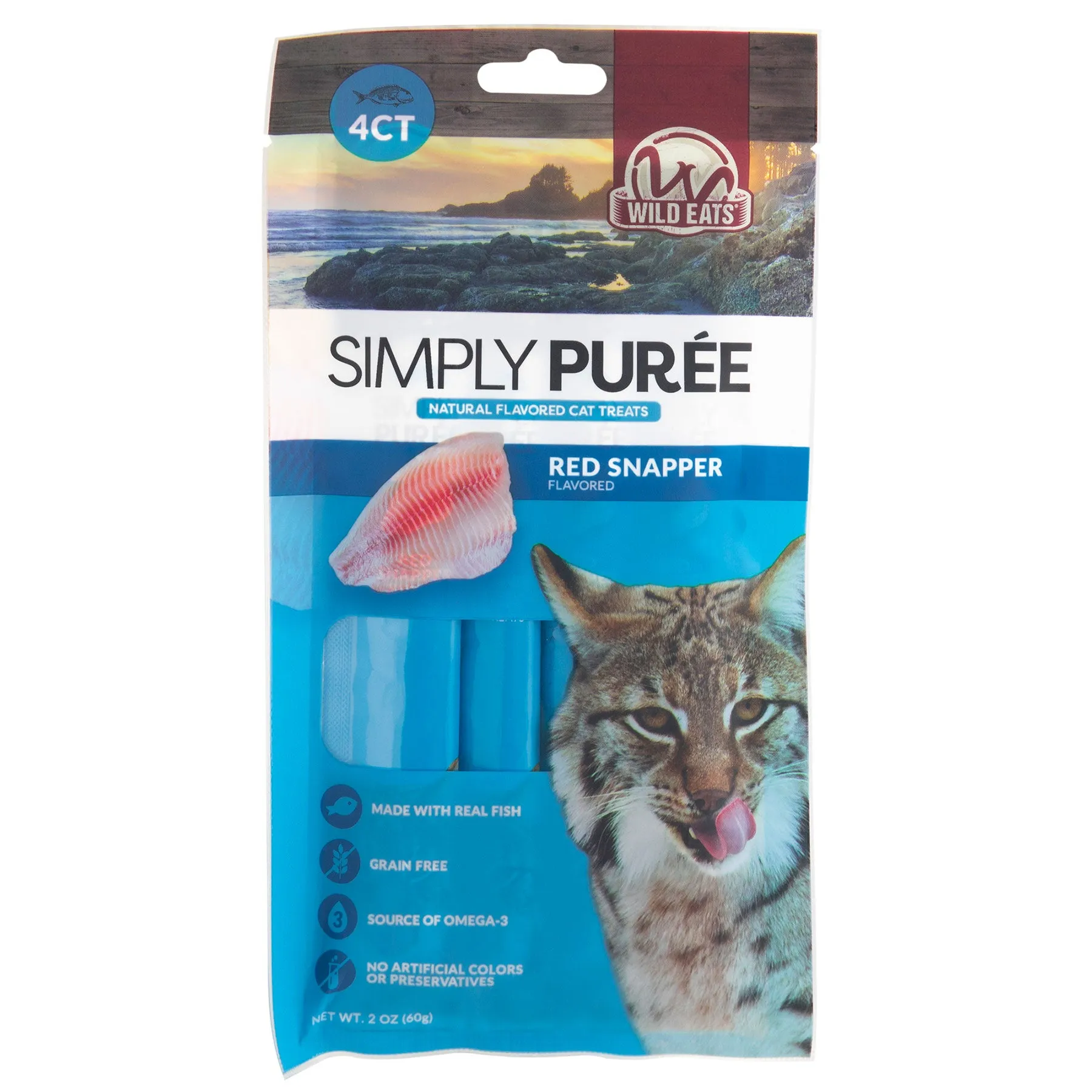 Wild Eats Simply Puree Red Snapper Cat Treats